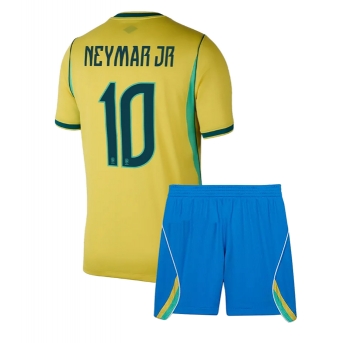 Billige Fotballdrakt Brasil Neymar Jr #10 Replika Hjemmedraktsett Barn VM 2026 Kortermet (med bukser)